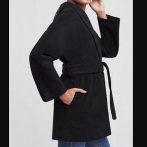 Reformation Black Belted Coat